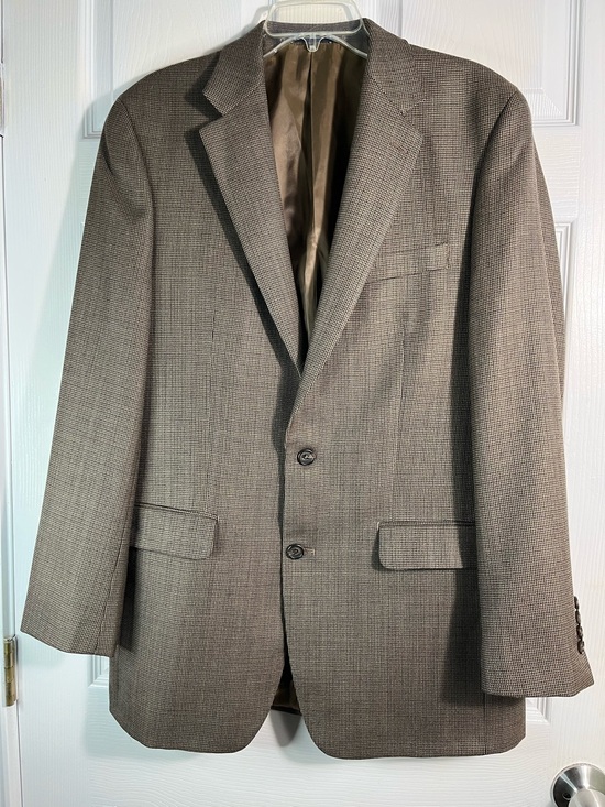 Ralph Lauren Other - Ralph Lauren Wool Brown Micro-Check Men's Blazer 40L